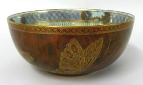 Wedgwood lustre butterfly bowl, 20cm
