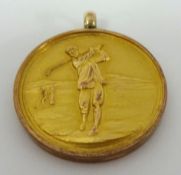 A St Andrews golf medal 1909, 9ct gold