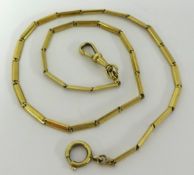 14k gold watch chain, 34cm, approximately 11g