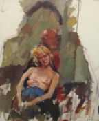 ROBERT LENKIEWICZ (1941-2002) oil on canvas `The Painter With Patti Avery` signed twice, titled to
