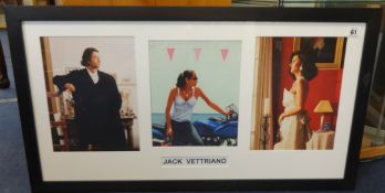 JACK VETTRIANO triptych set of prints, signed