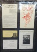 ROBERT LENKIEWICZ poster and brochures `Retrospective Exhibition1997, Plymouth`, also other