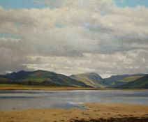 C. JENNINGS oil on canvas `Lock Linnie, Scotland`, signed with label `Alastair Kerr Gallery, Loch