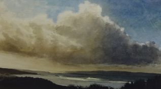 FRANCOIS de MAUNY original, `Cloudscape over Hayle`, 18cm x 31cm
