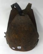 A set WWI metal body armour for a Gunner