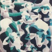 LEE WOODS signed print `Genetic Cows`, 46cm x 46cm
