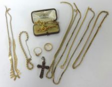 Collection of various gold and other jewellery