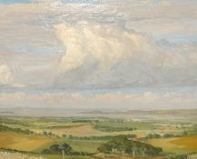 JOHN FIELDHOUSE oil on canvas `Bridgewater Bay, Somerset`, signed 1960, 50cm x 60cm