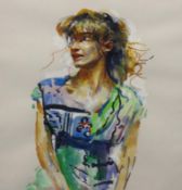 ROBERT LENKIEWICZ (1941-2002) watercolour `Patti Avery`,  36cm x 33cm