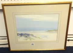 F.J.WIDGERY (1861-1942) watercolour, signed, `Beach Scene`, 34cm x 35cm