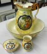 Victorian four piece jug and basin set