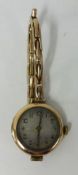A Ladies Swiss 9ct gold wrist watch with 9ct gold bracelet, approximately 17g