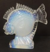 French glass fish sculpture `Frejac`, 11cm