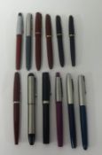 A collection of various fountain pens and others (12)
