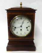 A Kieninger of Germany mahogany cased bracket clock with chiming movement, the dial inscribed