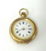Ladies Antique gold 9ct fob watch