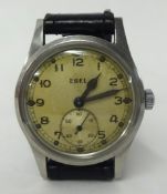 Stainless steel Ebel Military wrist watch No 96363