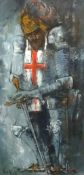 BEN MAILE (b1922) oil on canvas `The Old Crusader` signed 90cm x 44cm