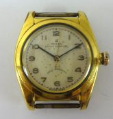 Rolex bubble back wrist watch, self winding, back plate stamped 45198 (no bracelet)