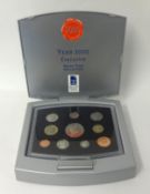 Royal Mint UK 2002 Executive proof coin collection, ten coins, cased