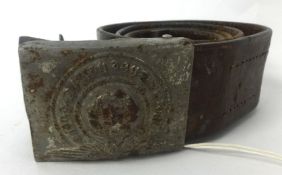 WWII German SS belt buckle with belt