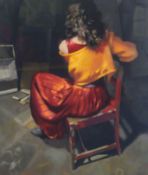 ROBERT LENKIEWICZ (1941-2002) `Esther Rear View, St Antony Theme, Project 18, Gas Fire`, signed
