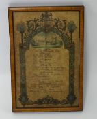 Original menu from HM Queen Victoria dinner at Balmoral Castle 20th October 1885, 23cm x 15cm