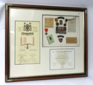 Well presented collection of WW II medals awarded to Cecil Crawforth, Royal Army Service Corp 1940