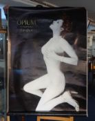 Large marketing poster for `Yves Saint Laurent for Opium perfume with image of Sophie Dahl` 175cm