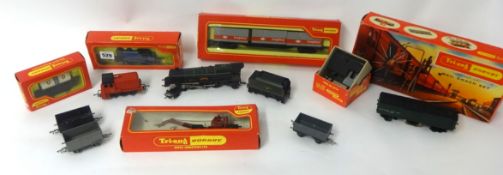 Various Triang Hornby model railway including mail coach set, Princess Elizabeth loco (no box),
