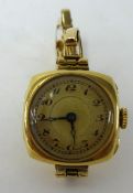 Ladies 18ct Eterna Co wrist watch with 18ct gold bracelet approximately 20g