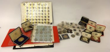 Large collection of general coins including album of pennies, shillings, crowns etc, various