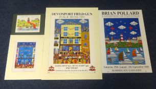 Various BRIAN POLLARD signed posters and prints and MARK DENMAN print