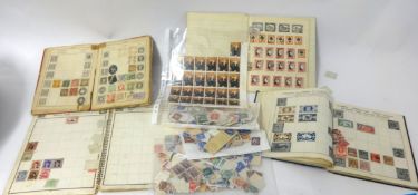 Various stamp albums and loose stamps