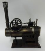 A German Doll & Co horizontal Live Steam Engine, 32cm to top of stack, with single sheet