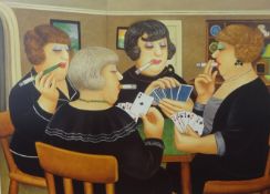 BERYL COOK (1926-2008) signed print `Ladies Playing Cards`, No 215/650, unframed