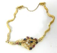 A similar to Lot 227 18ct gold bracelet