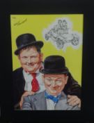 Signed Walt Howarth print No 6/50 `Laurel and Hardy`