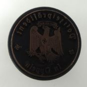 WWII German Police stamp `Polizei Pro` in Oppeln with eagle