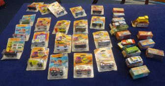 Collection of Matchbox 75 die cast models comprising 20 in blister packs and 14 boxed including