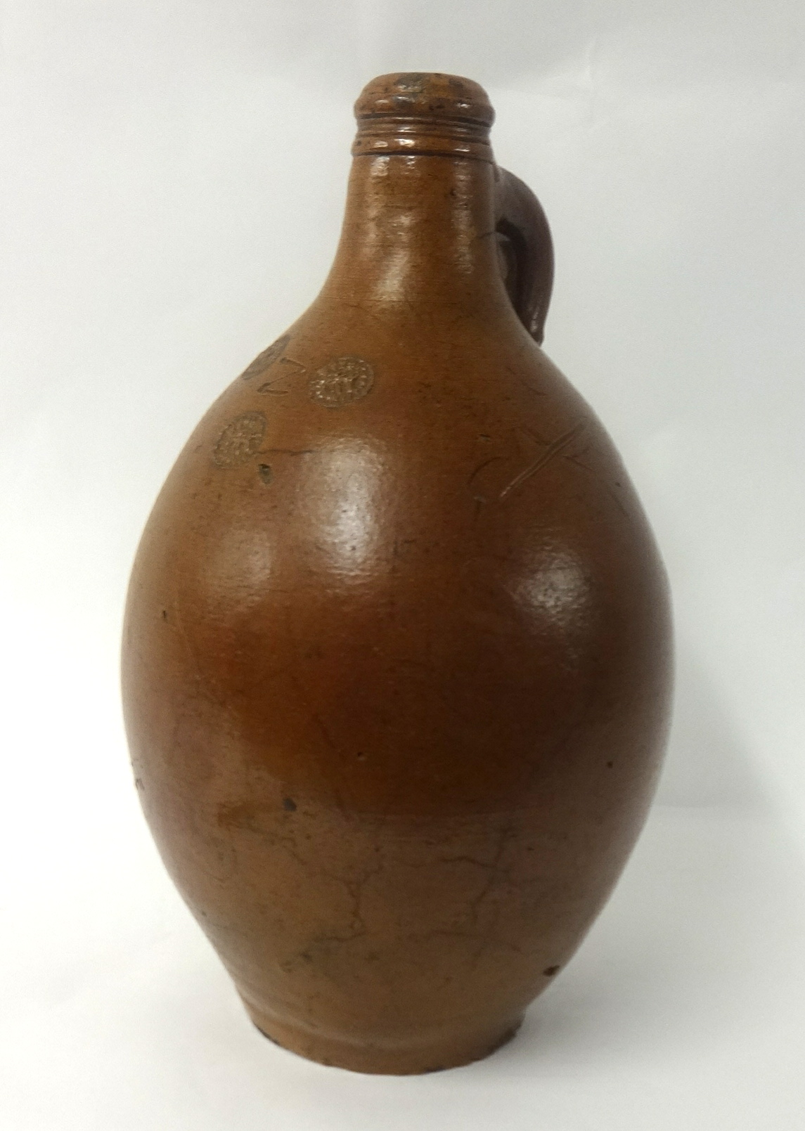 Stoneware Bellermine, with three seal marks  38cm