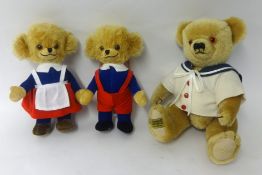 Merrythought Bears `Mr & Mrs Twisty and Jack`, boxed, (2)