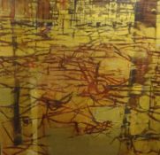 TONY ALDRICH (b1964, Contemporary abstract painter) acrylic on board 2007 `Fernworthy` ,122cm x