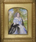 Augusta Samwell, Mrs. (Miss Augusta Cole) (British fl.1831-1869) A Portrait Miniature of a Lady in a