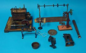Vintage live steam stationary engine and workshop