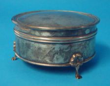 Silver round ring box