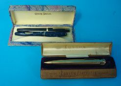 Three various fountain pens including Sheaffer