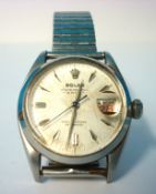 1950`s Gents medium size Rolex wristwatch (Oyster Perpetual Date) with original guarantee dated May