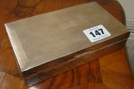 Rectangular silver cigarette box