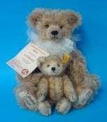 A Hermann Teddy Bear `Caramel Cream` Limited Edition No 141/250 also a small Steiff Bear (20)